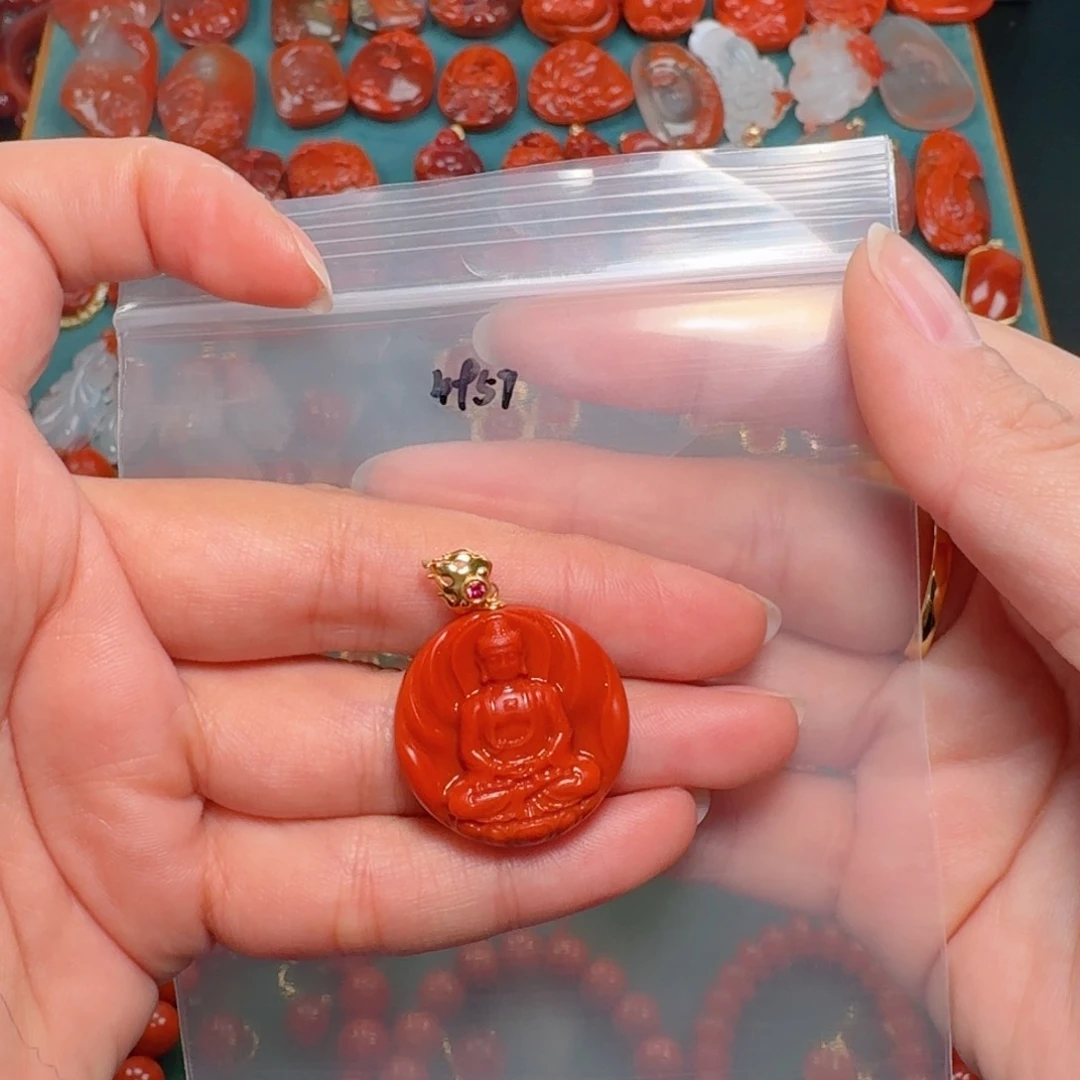 南红玛瑙南红18K金镶嵌Y*