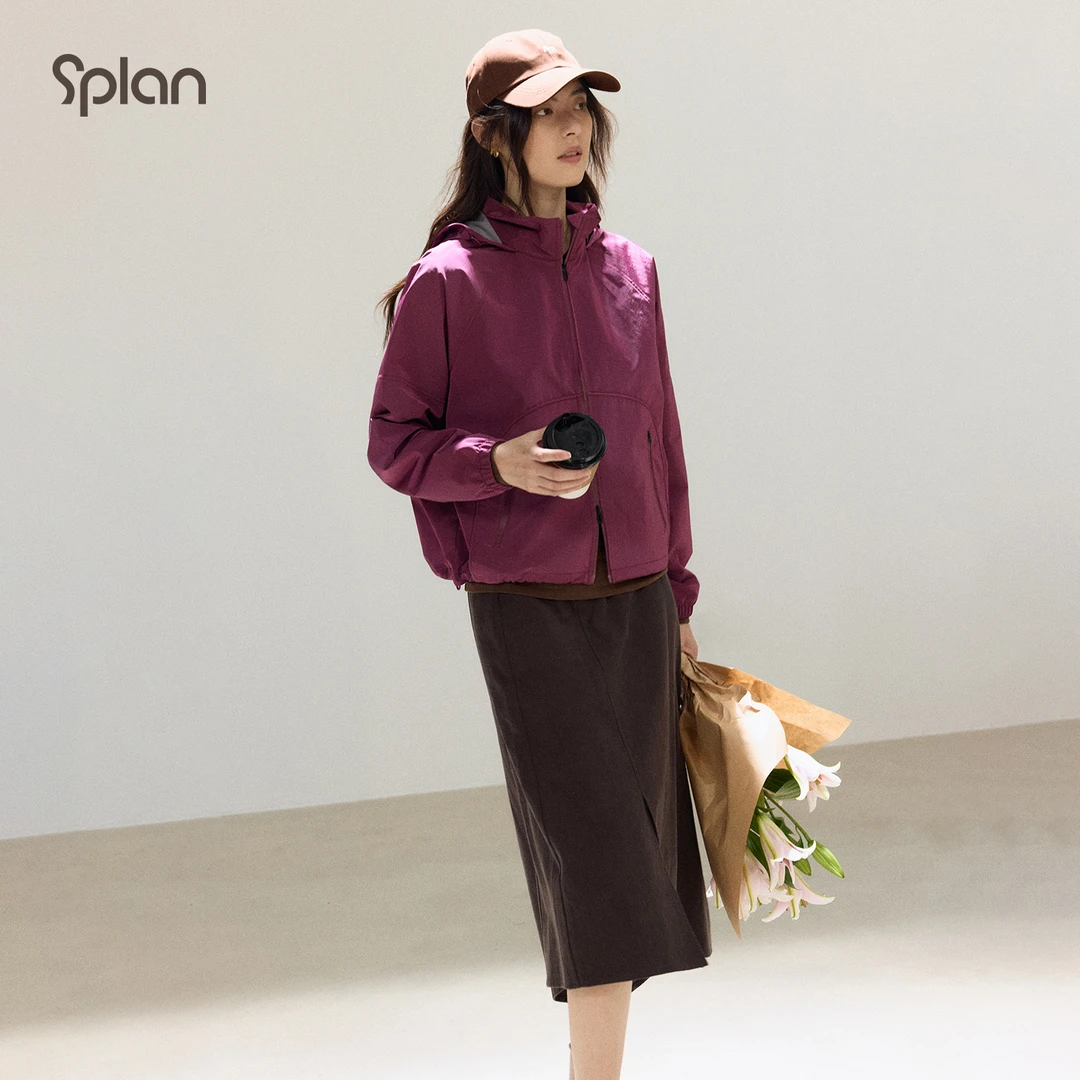 【早秋新品】SPLAN唤醒计划 通勤简约休闲防风连帽上装外套25811