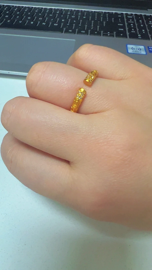 铜合金亚克力戒指 金戒排戒气质简约时尚精致戒指131