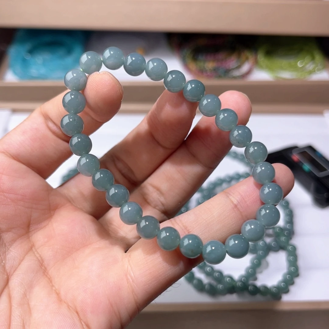 未镶嵌手链水晶蓝翡014