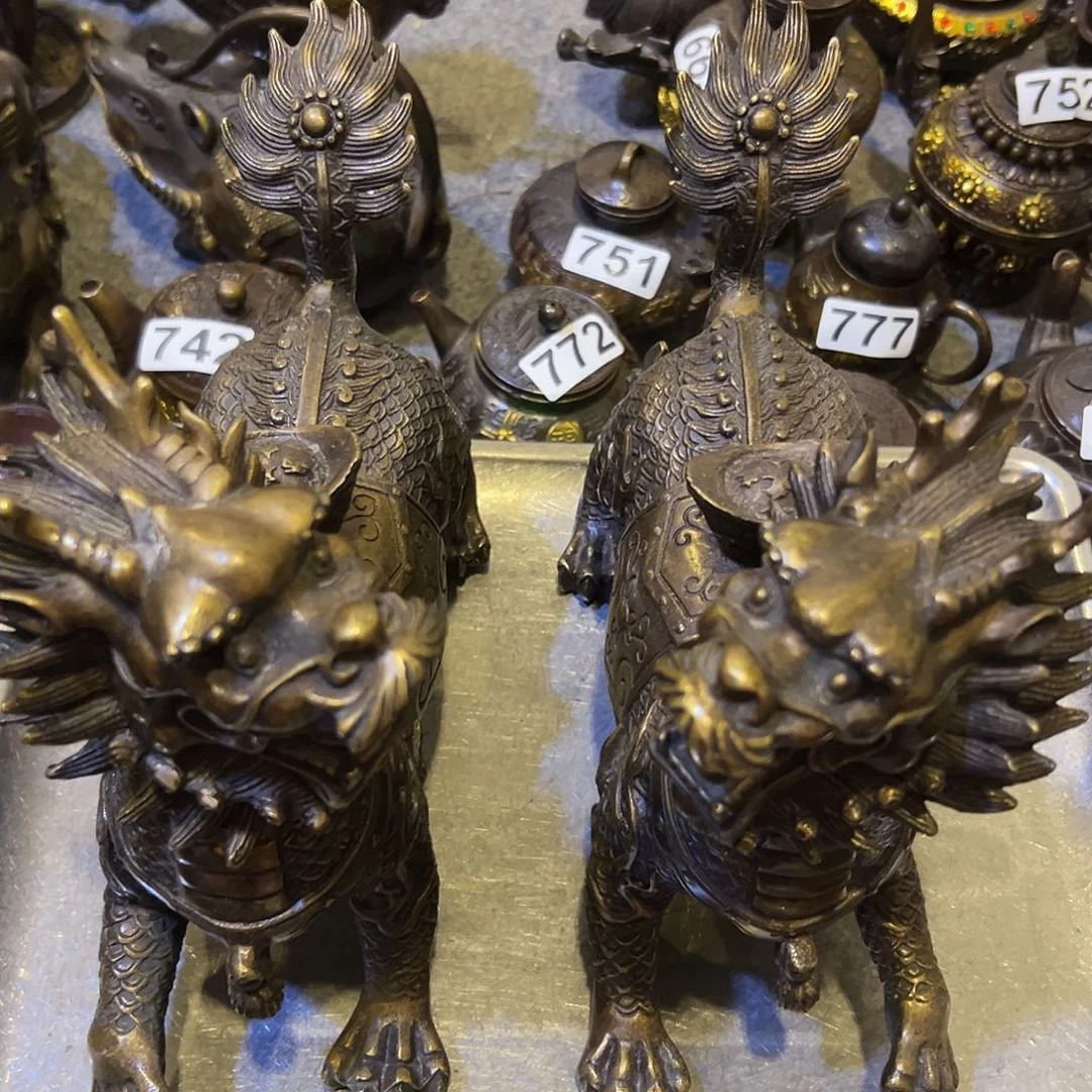 黄铜摆件，文房摆件