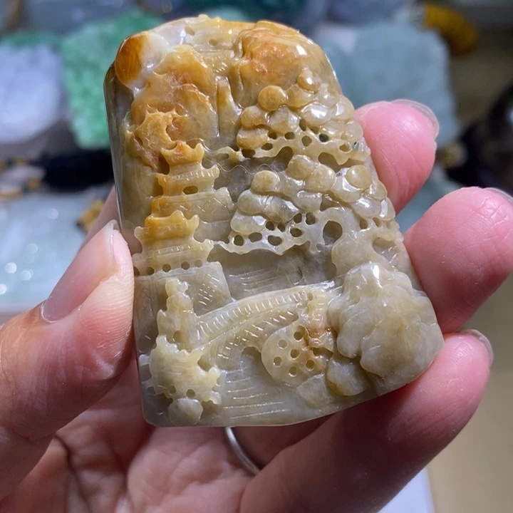 【闪购商品】颈饰未镶嵌翡翠山水