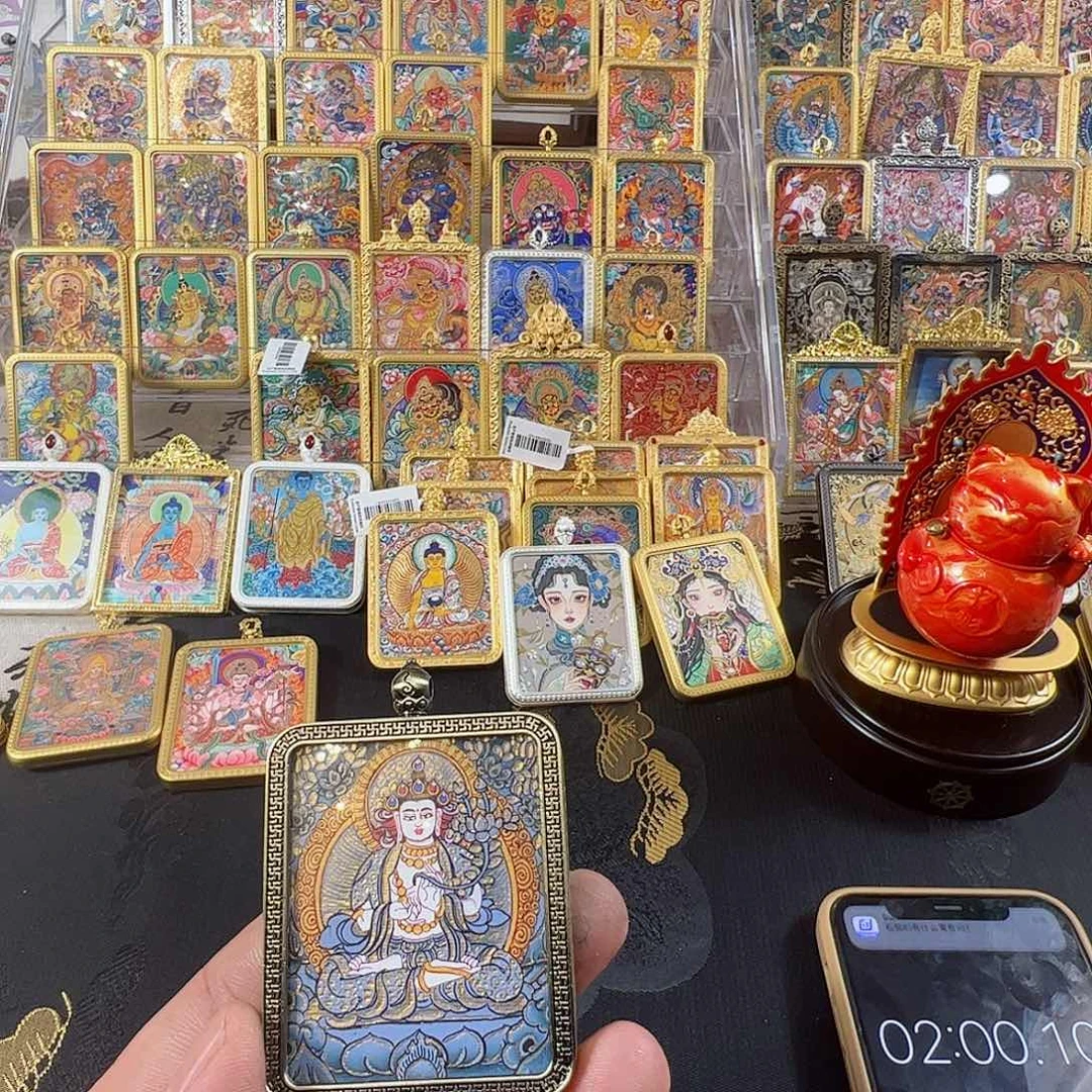 吊坠梁*纯手绘唐卡大势至