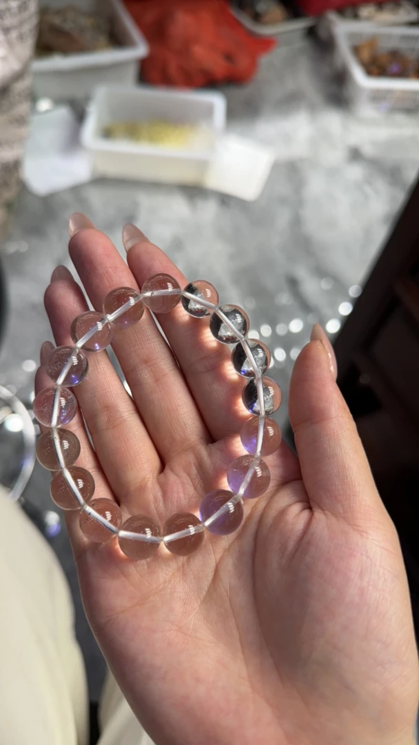 天然水晶白水晶手链