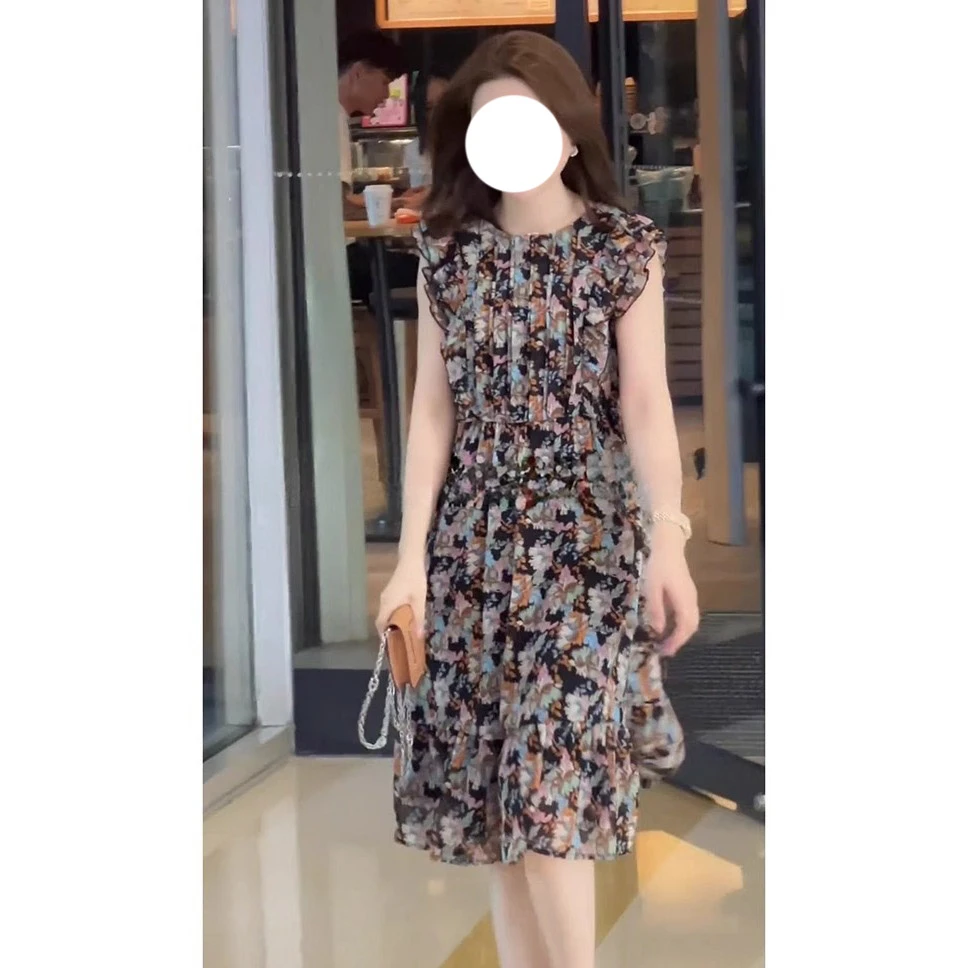 2025新款气质名媛高端女神范高级感独特超好看碎花连衣裙子女夏季