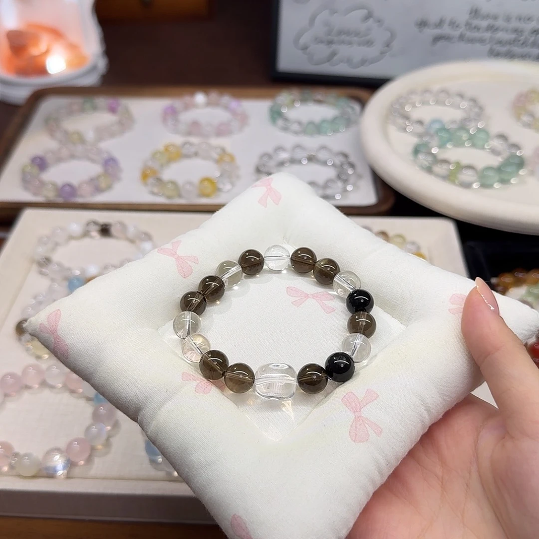 落****水晶未镶嵌手链茶晶手串