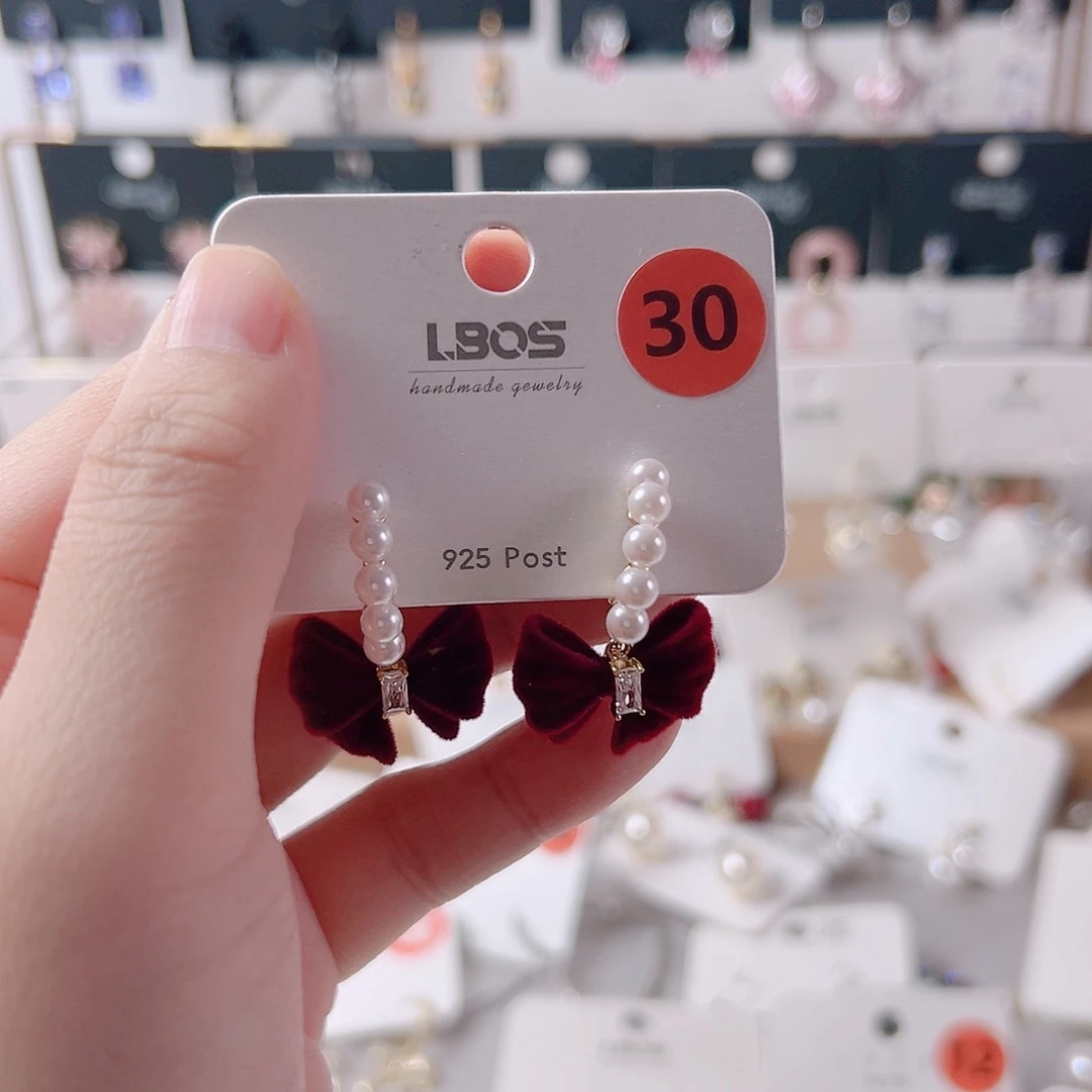 锆石纯铜合金耳环