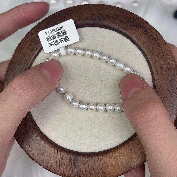 银S925镶嵌天然珍珠淡水珍珠