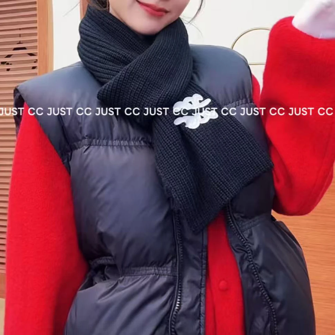 围巾女冬季高级感针织纯色韩系保暖围脖