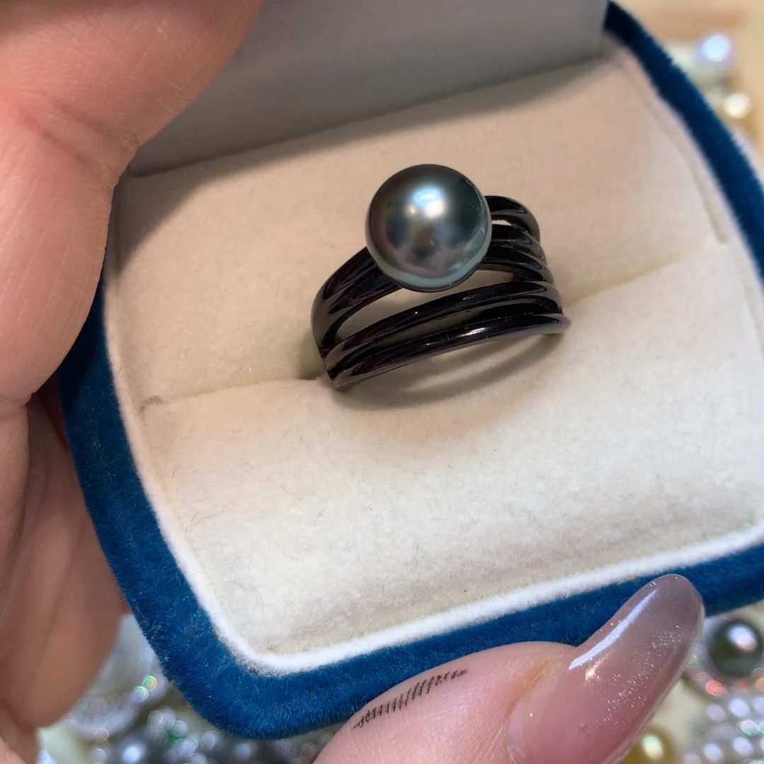 海水珍珠戒指银S925镶嵌