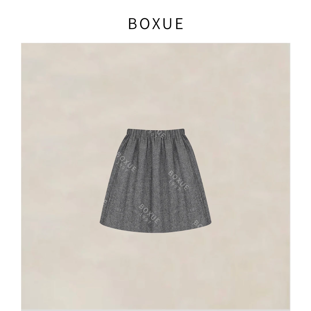 BOXUE“灰阶之舞”2025秋季新款高级感半身裙 裙子#250813Q3722