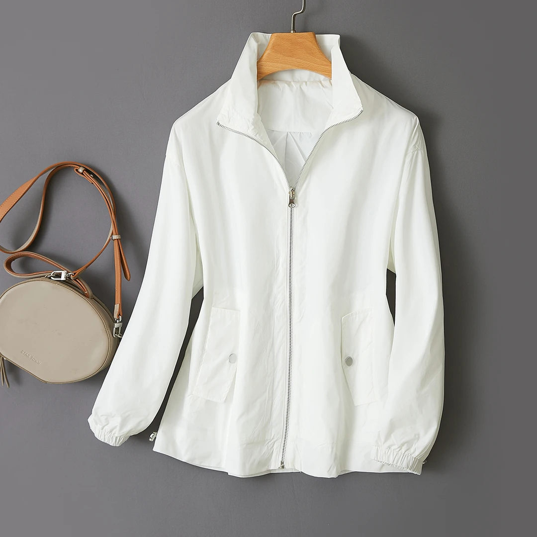 特！门店25&9！时尚立领~拉链款纯色简约休闲女式外套L70419