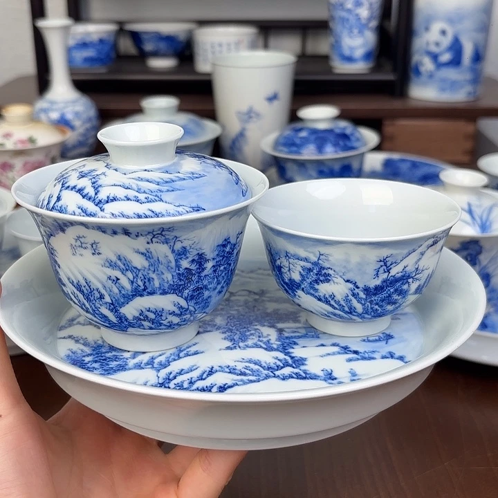 壶承手工手绘雪景套组