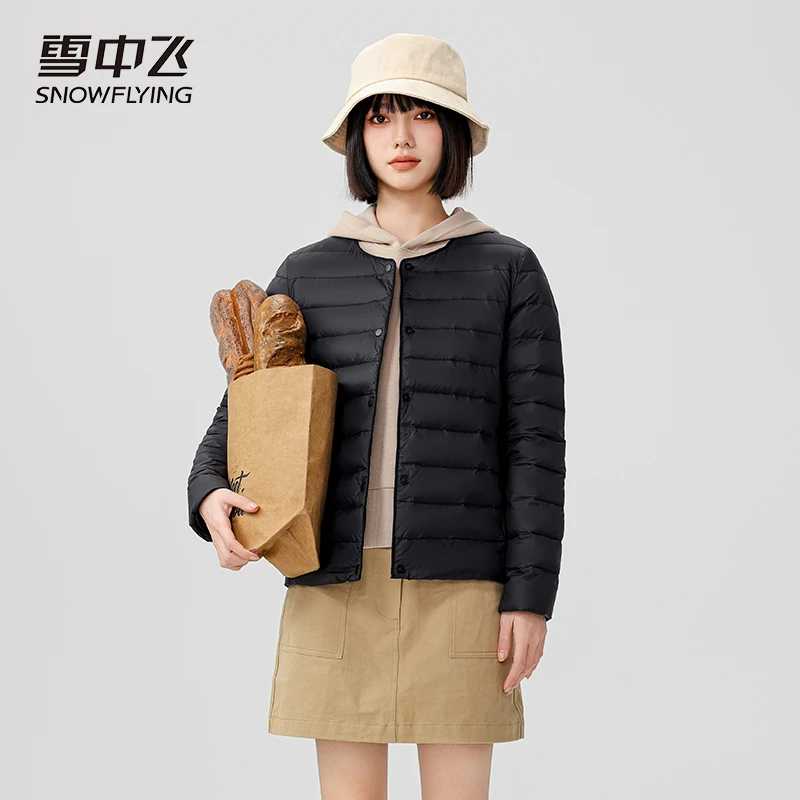 雪中飞女士圆领内恤羽绒服X250130212-L