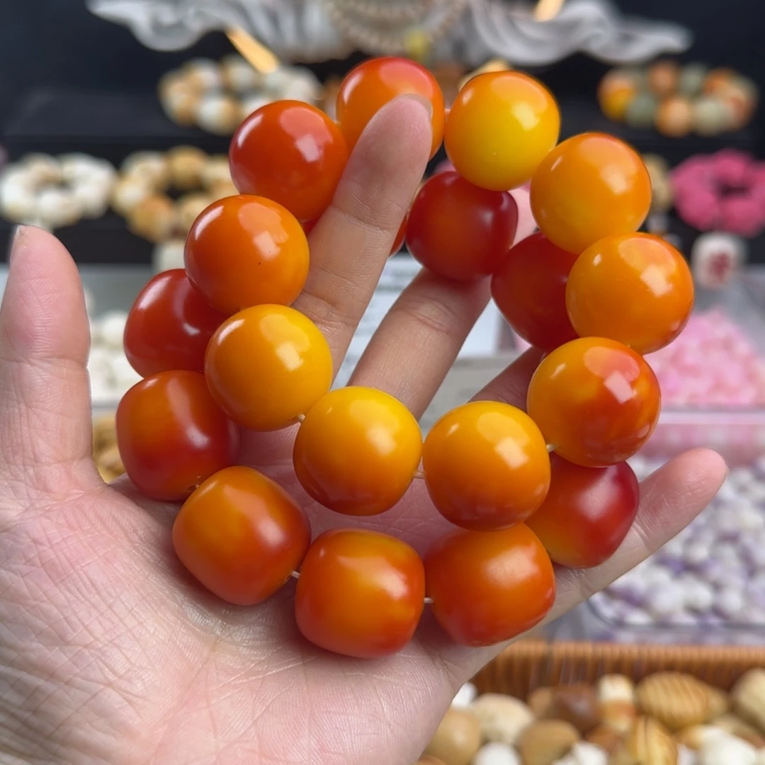 菩提根/象牙果吊坠阿***优橘色2条