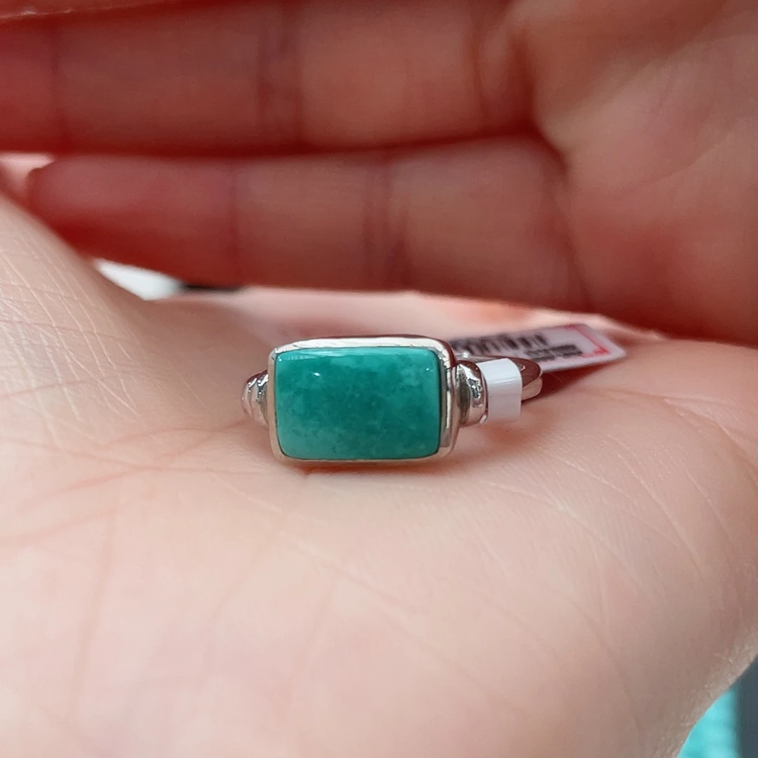绿松石戒指银S925镶嵌
