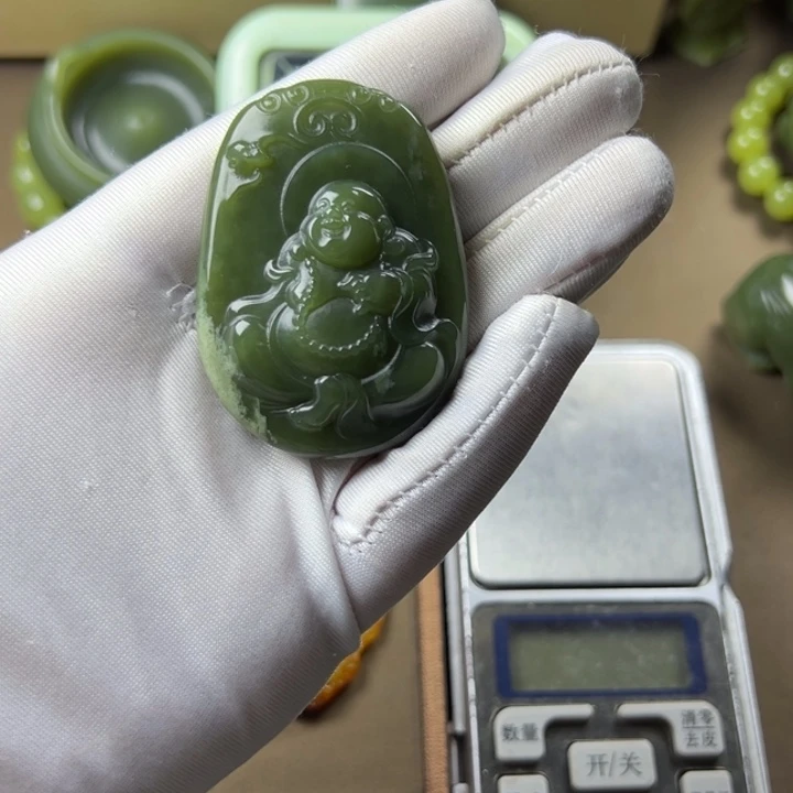 黑***龙未镶嵌岫岩老玉（透闪石质玉）挂件