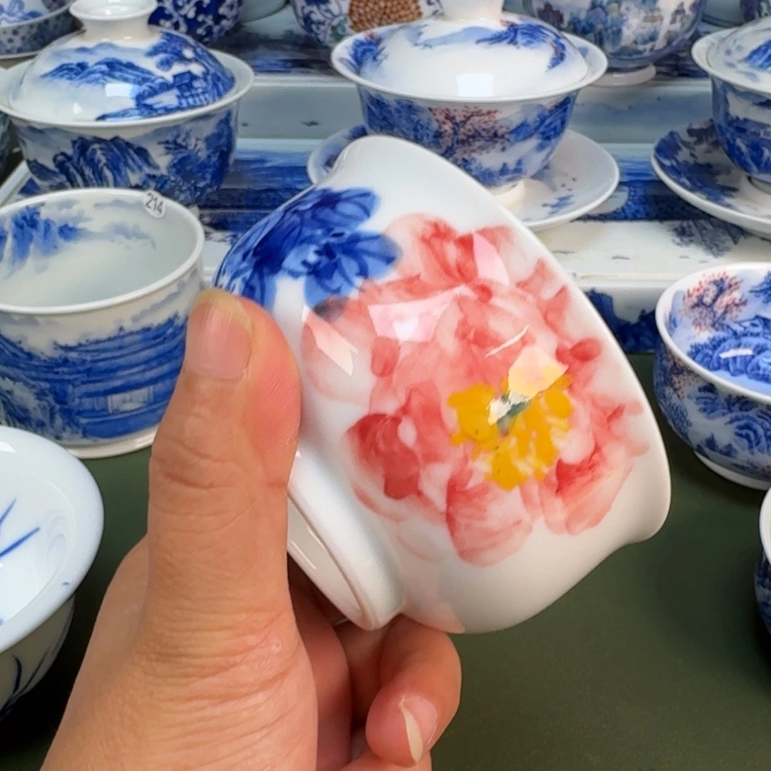 景德镇纯手绘茶具圆圆246