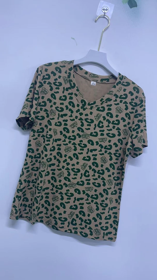 女士休闲豹纹半袖1186-3-J