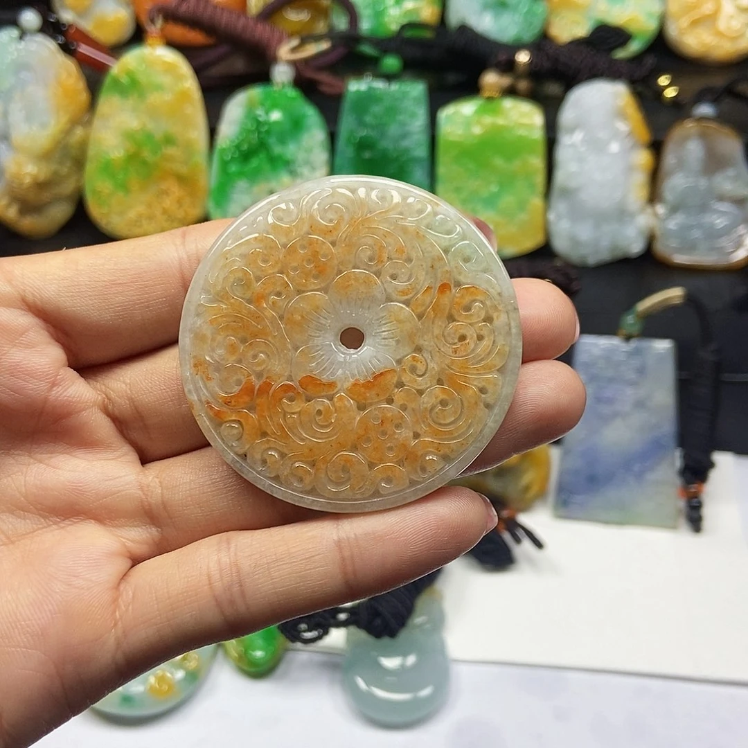 翡翠未镶嵌颈饰天然翡翠A货