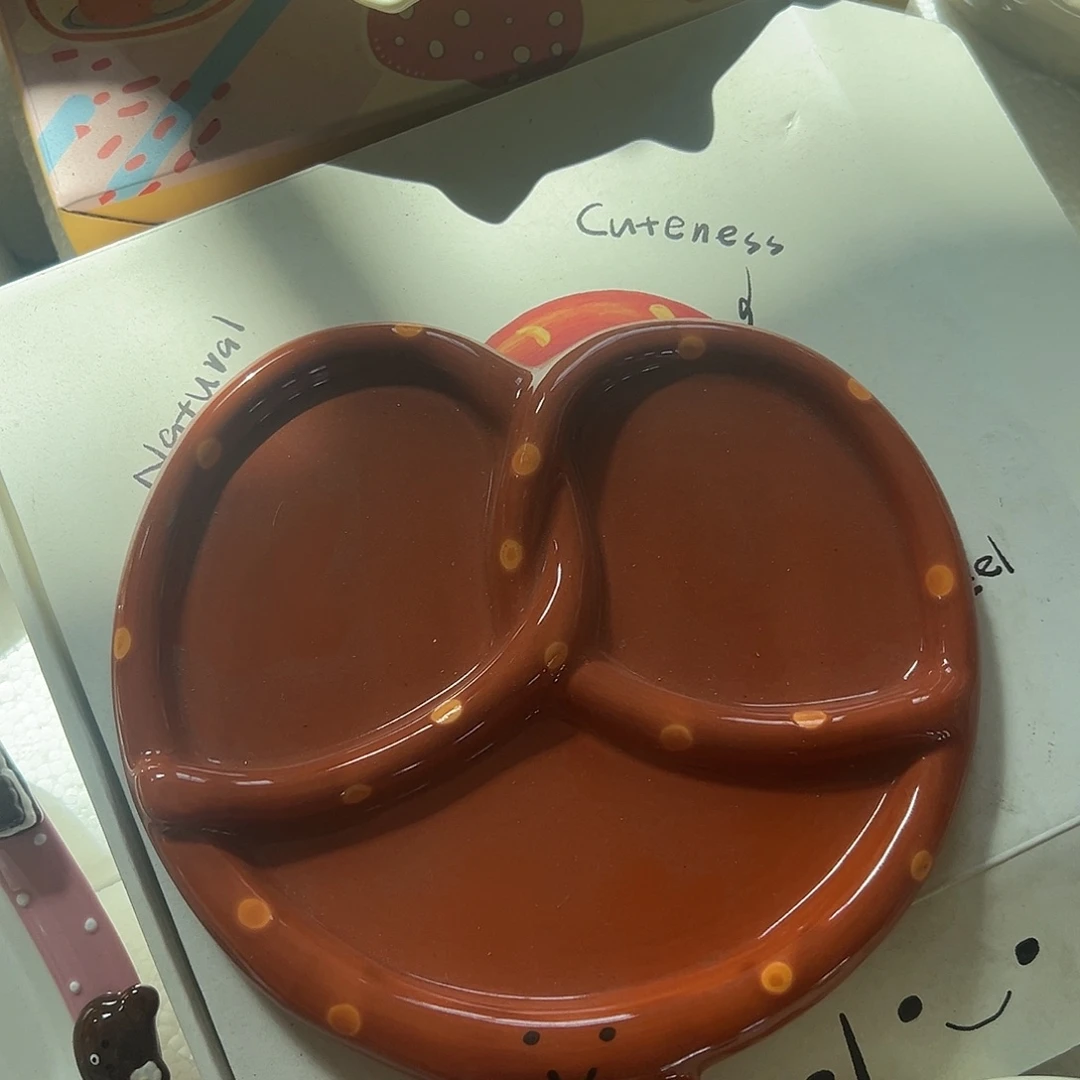 搪瓷正品碱水结分餐盘一个