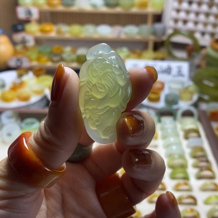 岫玉未镶嵌戒圈岫玉挂件