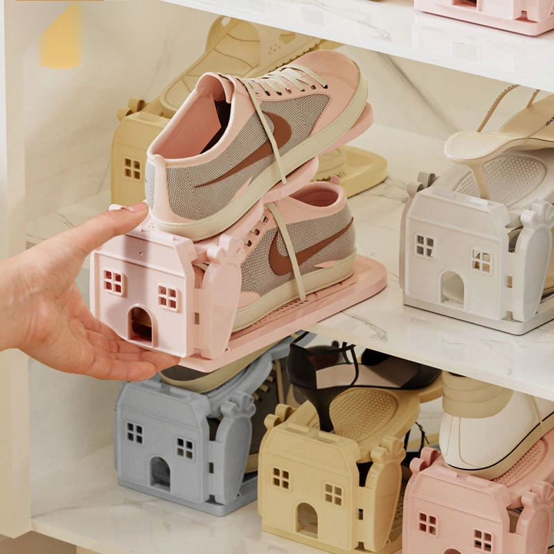 新疆西藏包邮可调节收纳鞋架双层鞋托鞋柜分层整理省空间神器鞋子