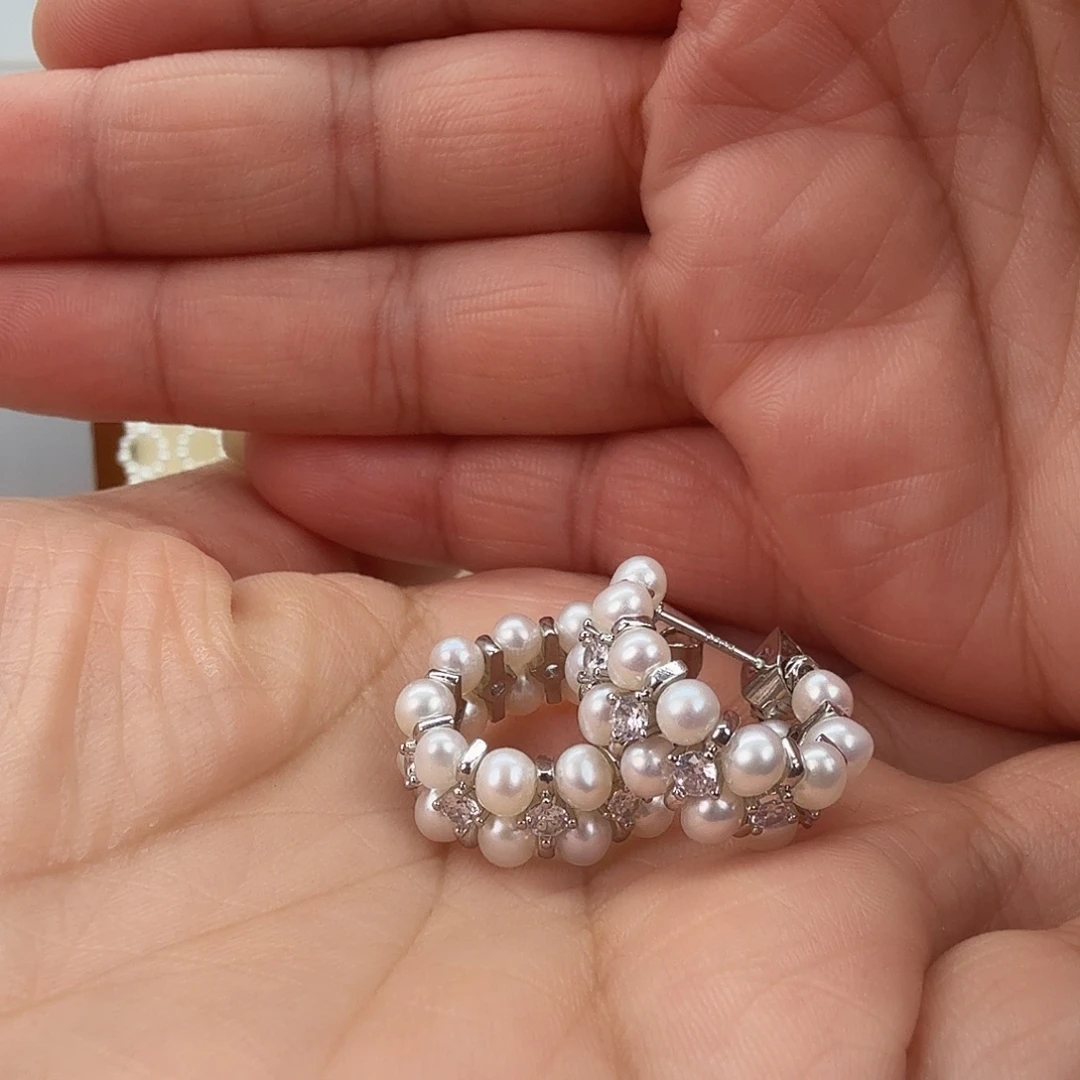 耳饰未镶嵌淡水珍珠