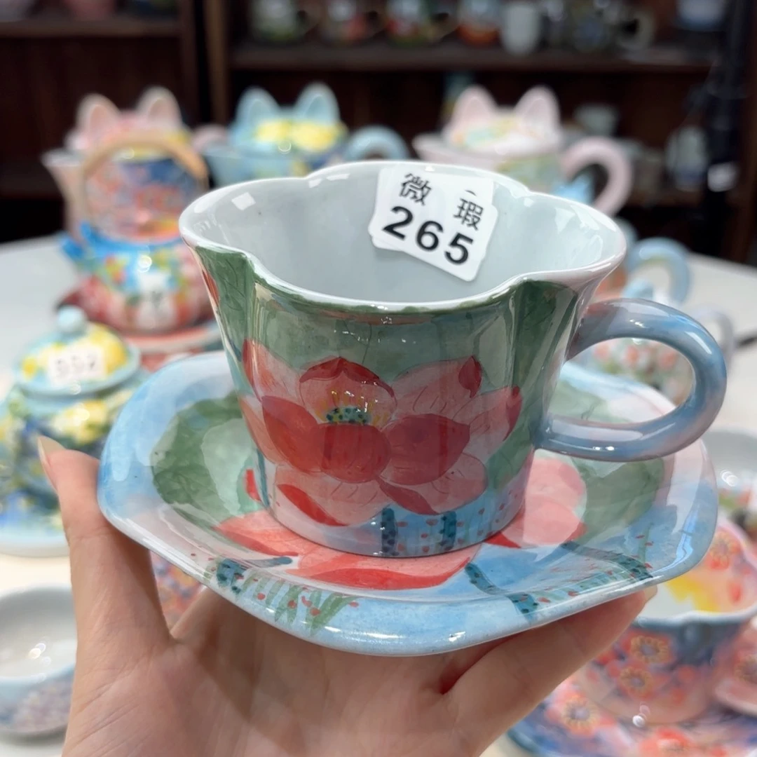 景德镇手绘高温釉下彩陶瓷茶具