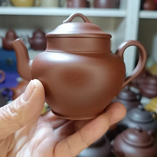茶壶紫砂原矿清水泥宫灯260cc内推半手工