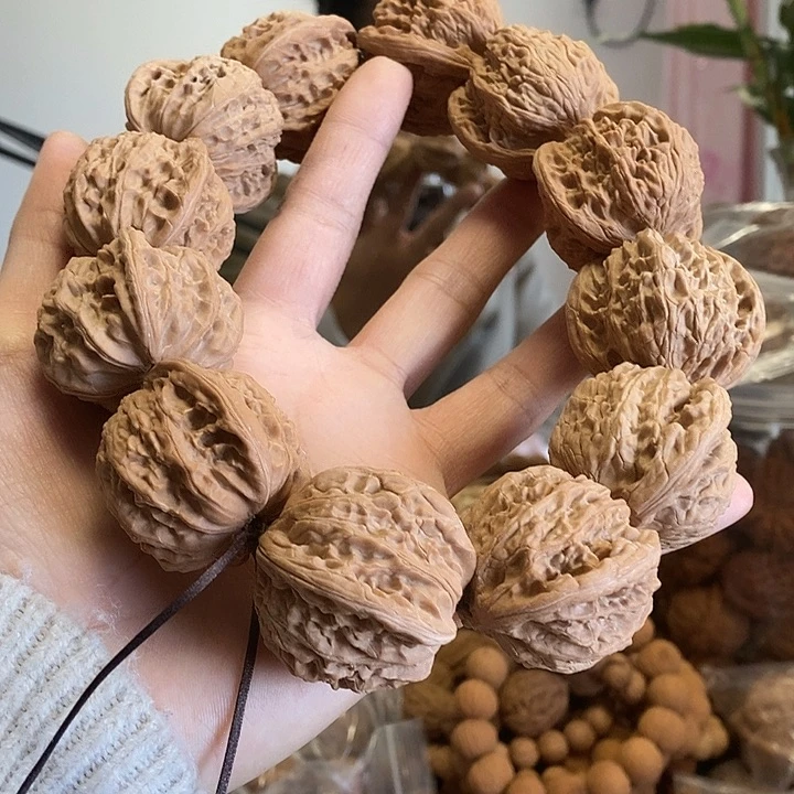 把件文玩核桃38磨盘手持黄