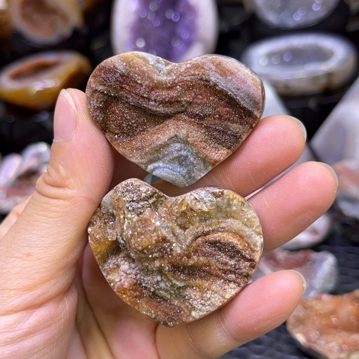 水晶珠宝半成品未镶嵌大漏爱心