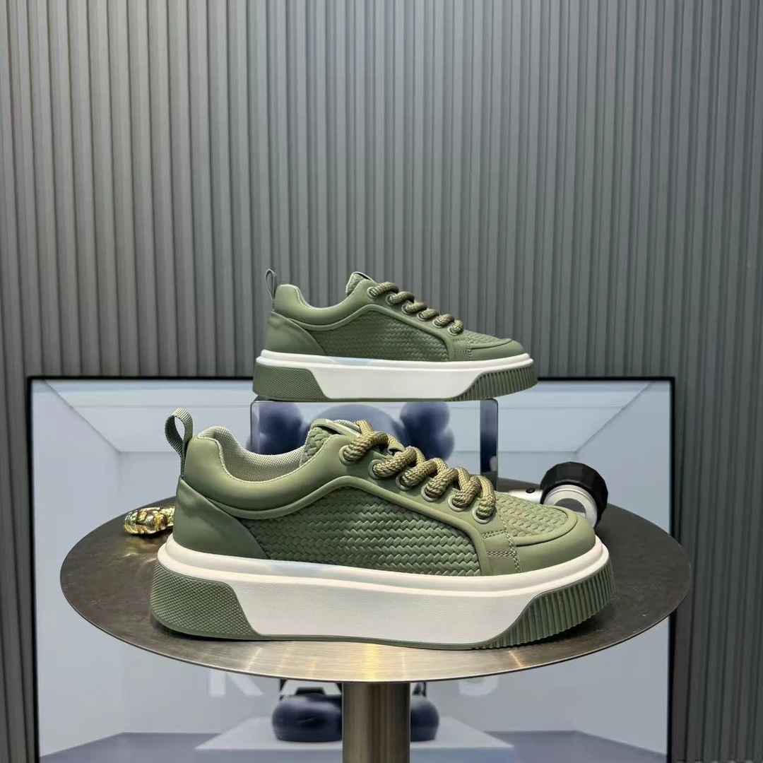 男士低帮网红休闲鞋系带时尚青少年休闲鞋板鞋潮流鞋子运动鞋厚底