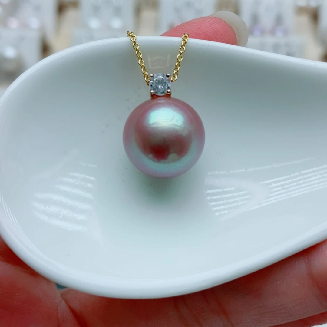 吊坠(赠链)银S925镶嵌淡水珍珠13.4mm