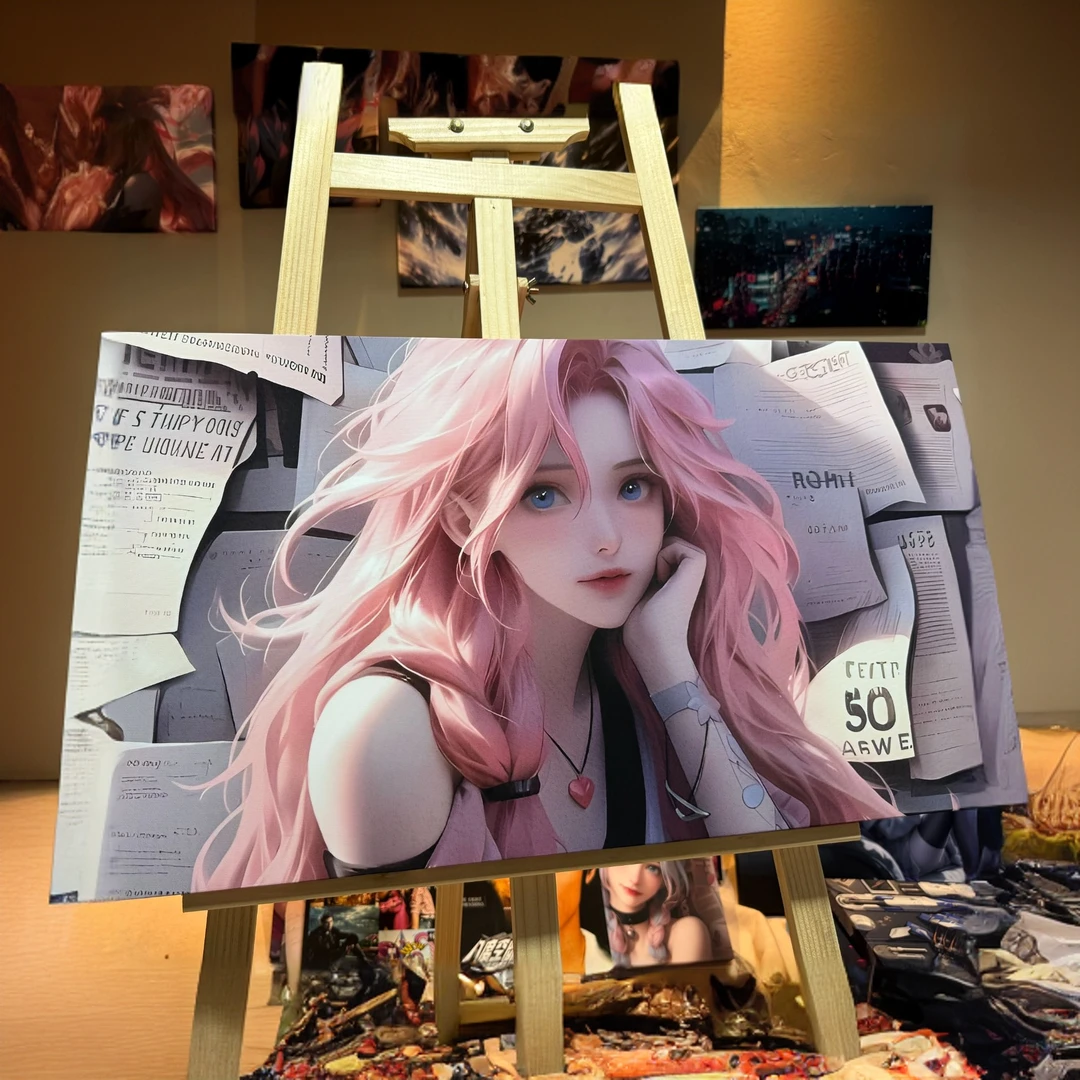 英雄联盟【萨勒芬妮】高清高颜4k卧室电竞房床头画pvc-40-80-w619