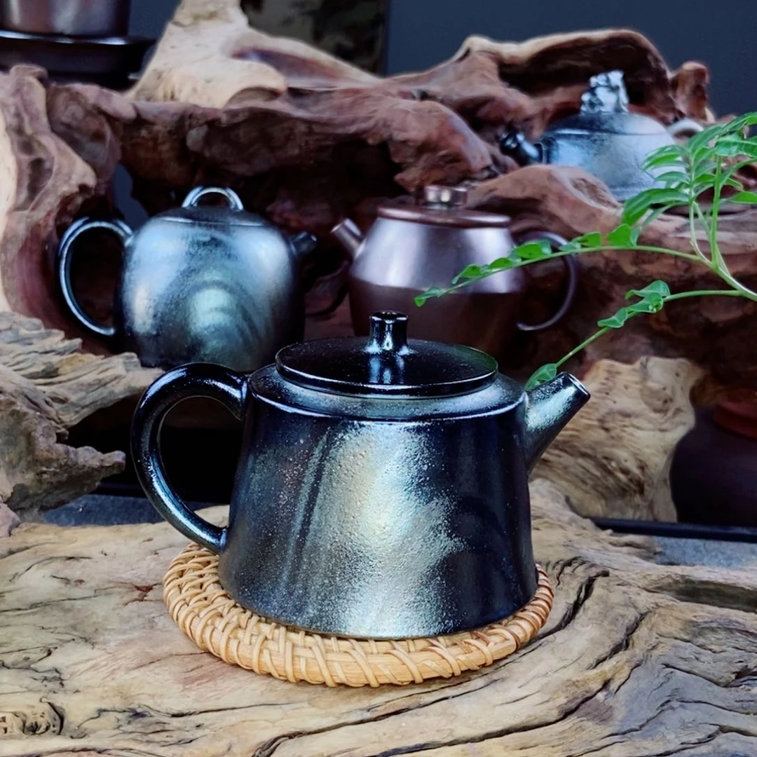 孽建水紫陶柴烧茶具