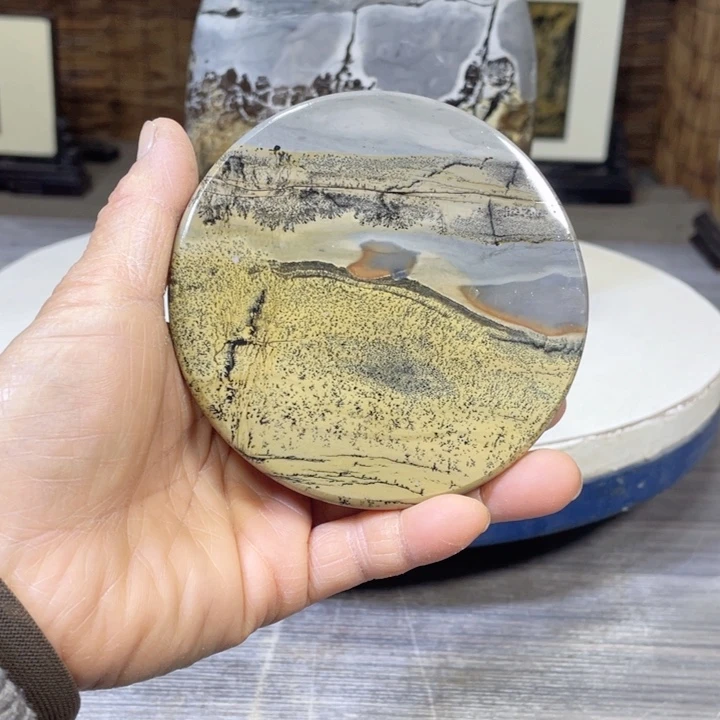 【闪购商品】石材静*乐广西国画石