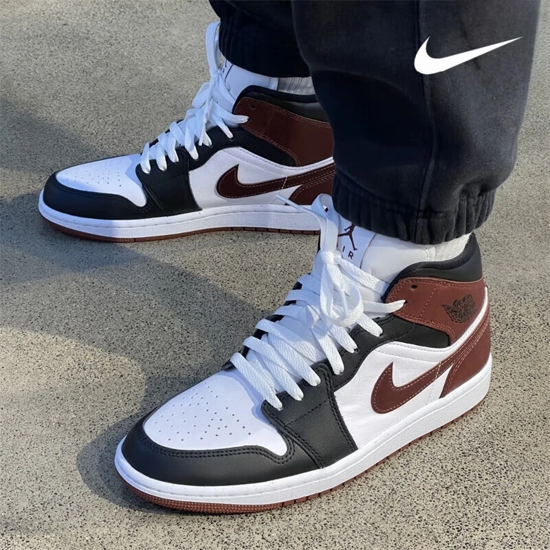 NIKE/耐克正品男运动鞋经典2025年新款AJ1中帮休闲缓震复古篮球鞋