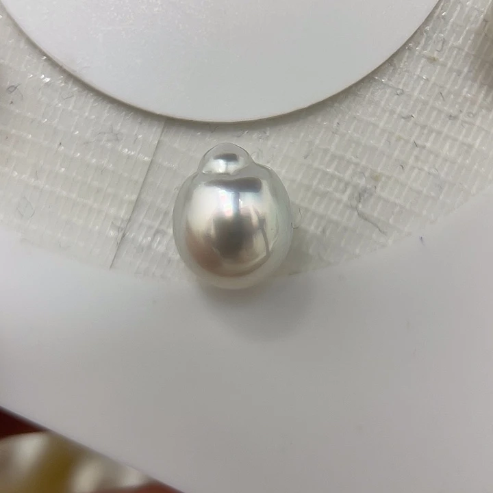 颈饰未镶嵌海水珍珠10-11mm 澳白 银蓝H6 极强光