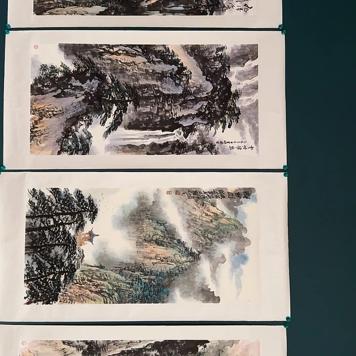 国画丁老师画作画作