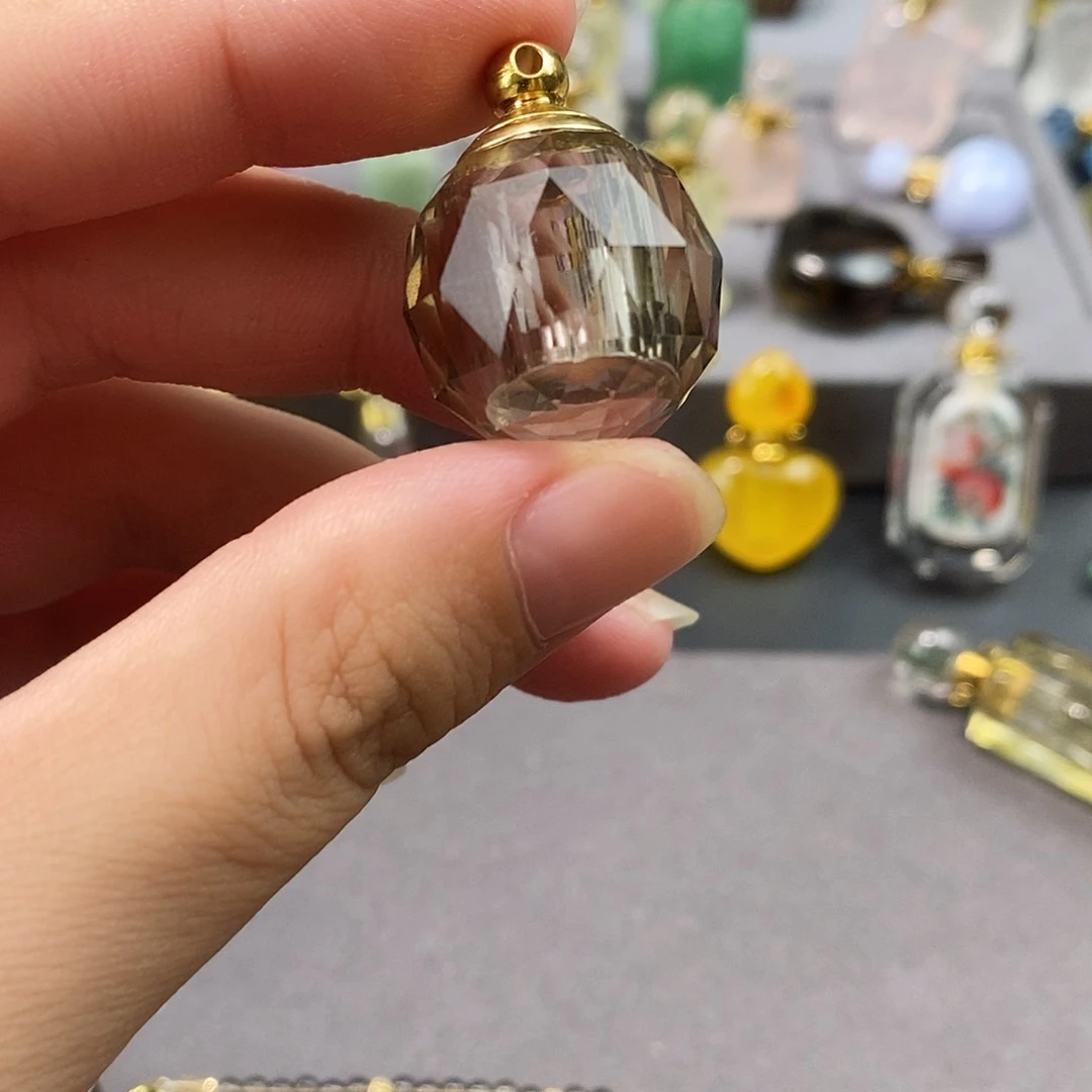 花****合金查罗石颈饰香水瓶