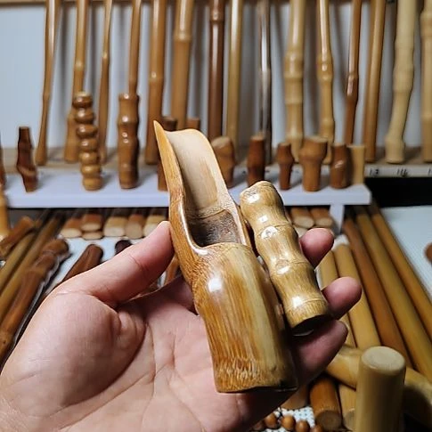 福***莱罗汉竹龟甲竹手把件茶铲