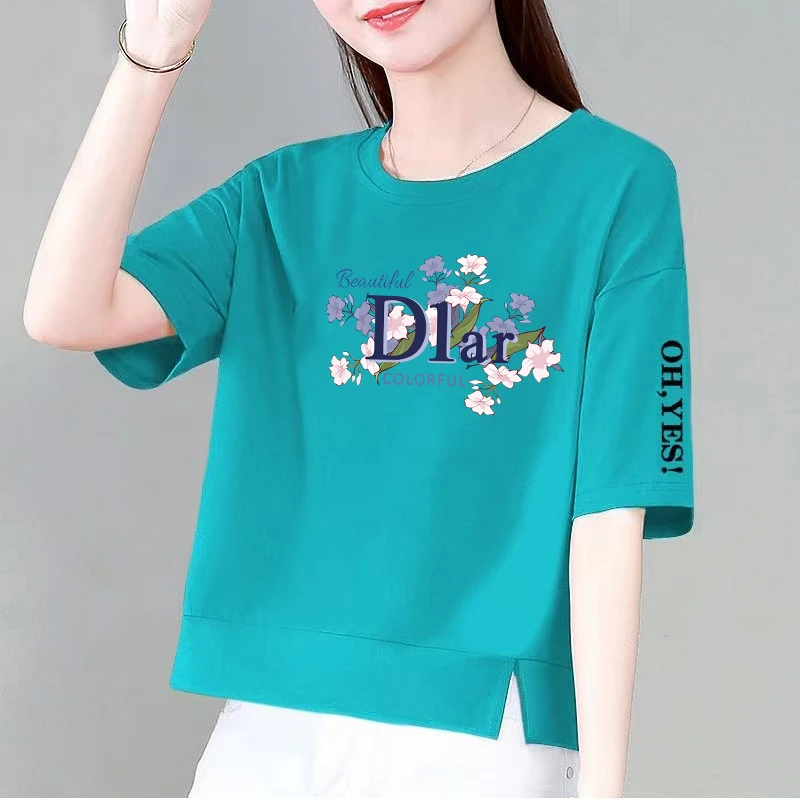 短袖T恤女宽松显瘦百搭欧货设计感纯棉高端洋气打底衫圆领ins上衣