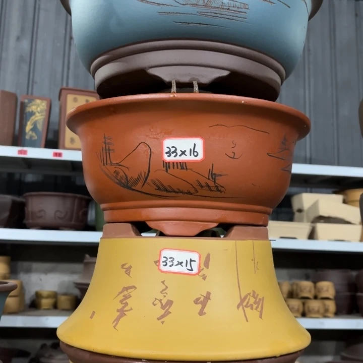 紫砂花盆100-4。