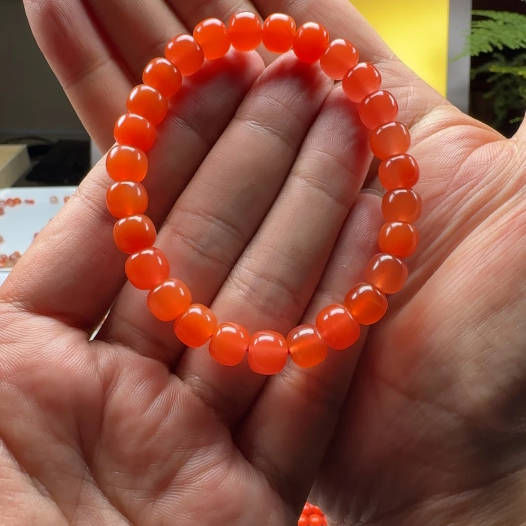 南红玛瑙未镶嵌8左右老型手串