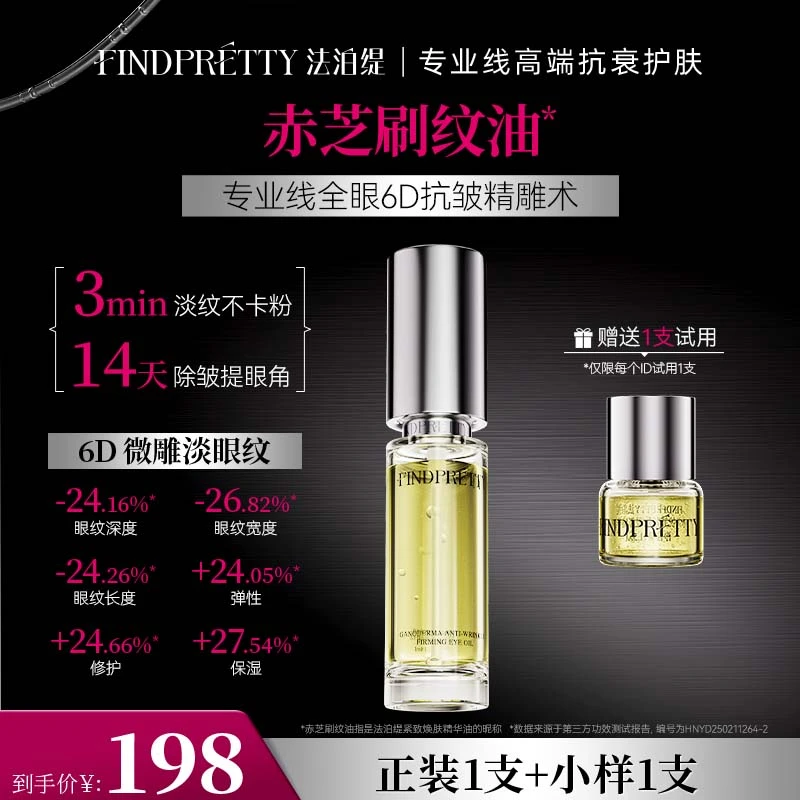 FINDPRETTY法泊缇赤芝抗皱紧致眼部精华拍一发二YX