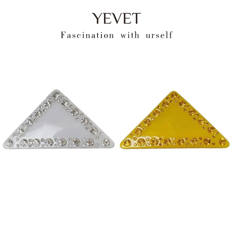 醋酸板材加厚三角形弹簧夹镶钻水晶发卡百搭边夹刘海