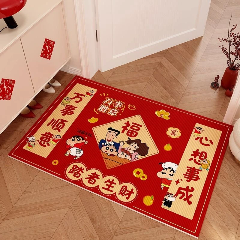 2025年卡通家用入户地垫圈绒耐脏门口地毯进门内外玄关除尘脚垫子