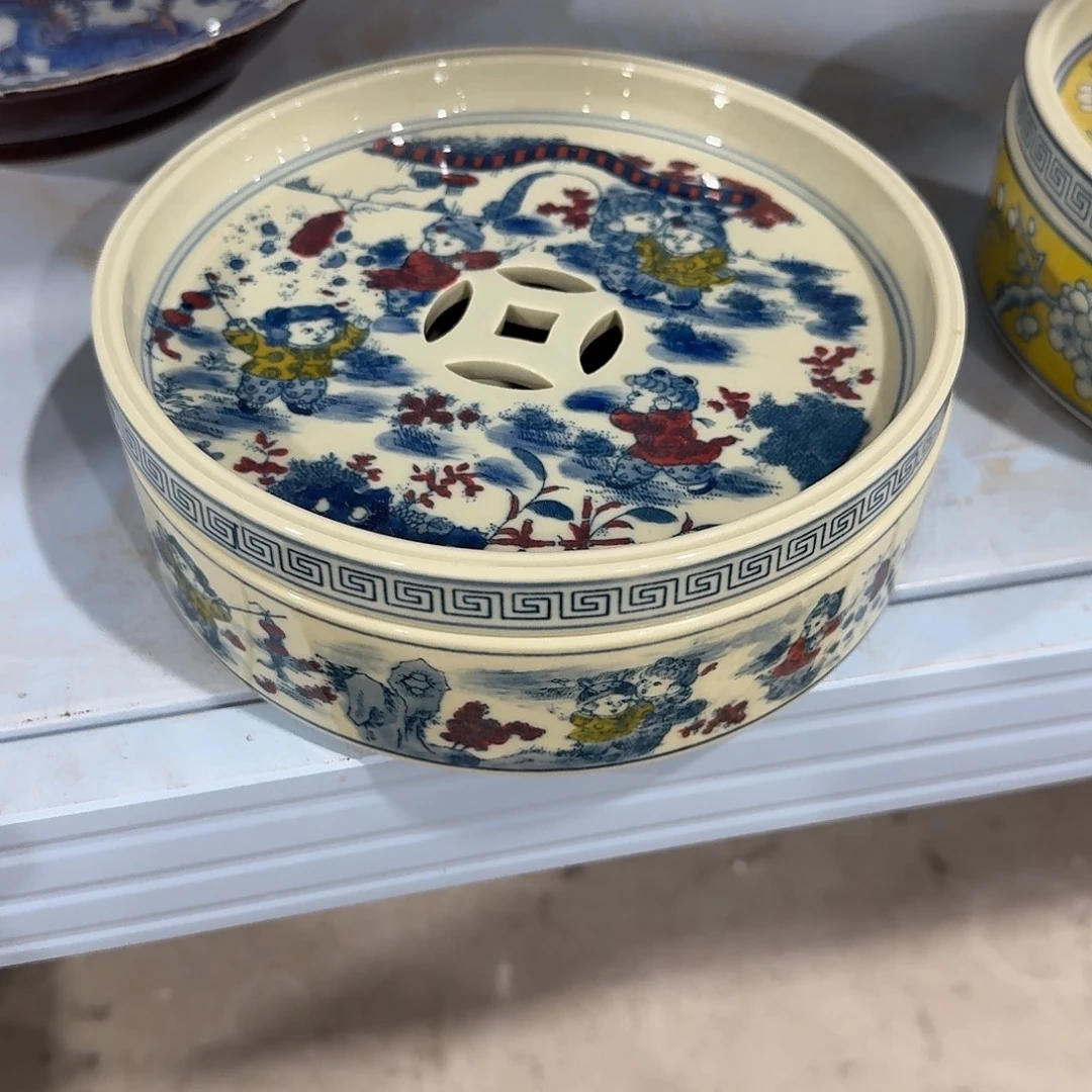 瓷片摆件手绘瓷器全部处理