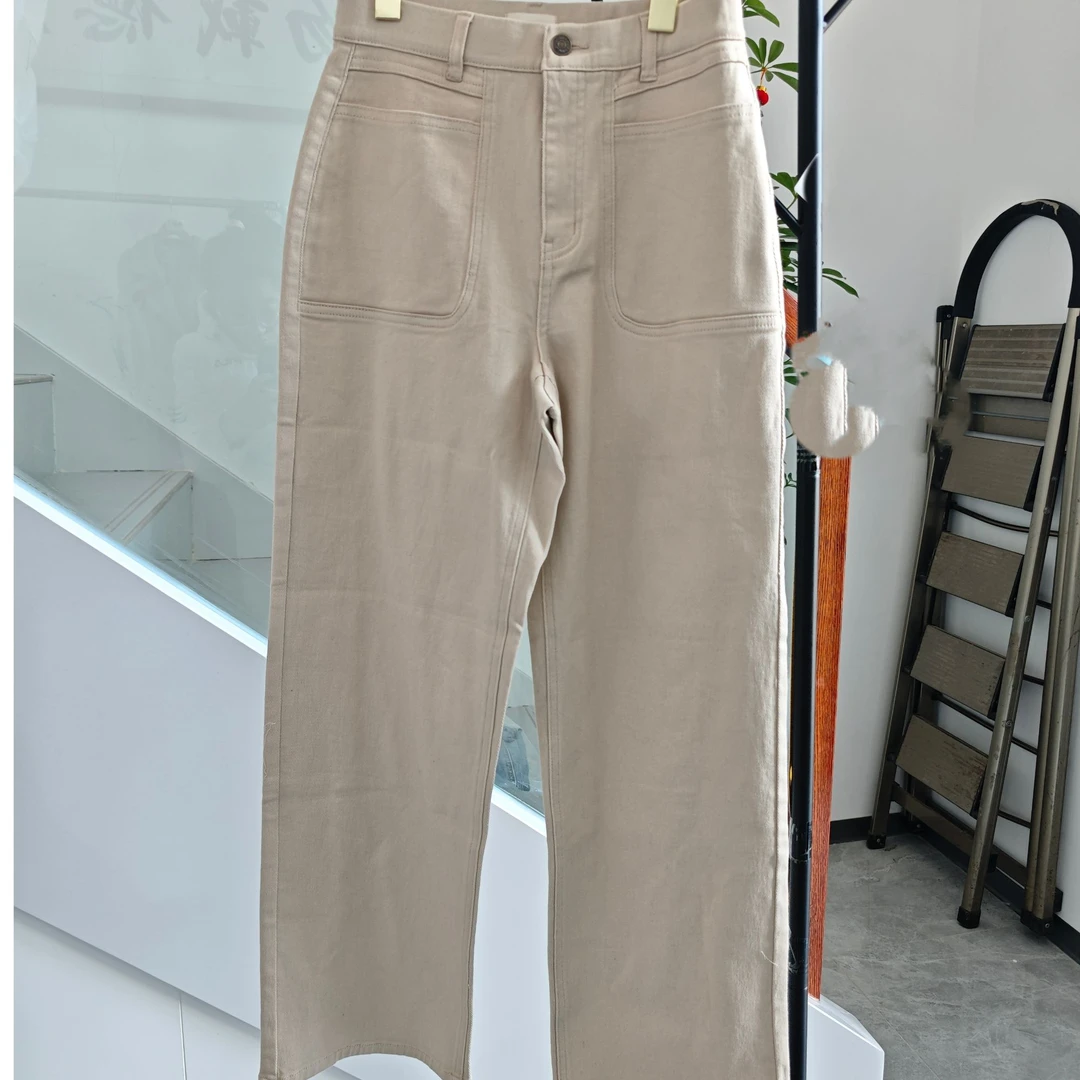 韩版春秋新款弹力柔软软直筒牛仔裤